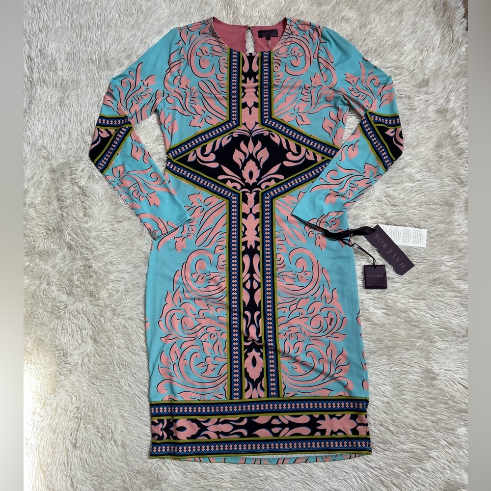 🩵✨🧡Multicolor print Hale Bob dress!!💖👗